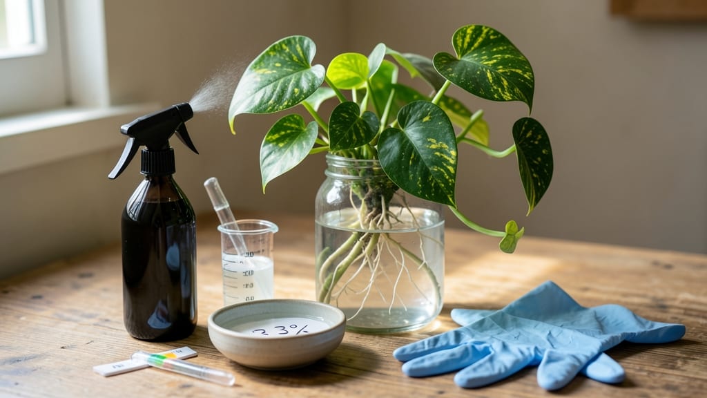 How Much Hydrogen Peroxide in Plant Water: Safe Dilution Ratios for Fungus-Free Roots